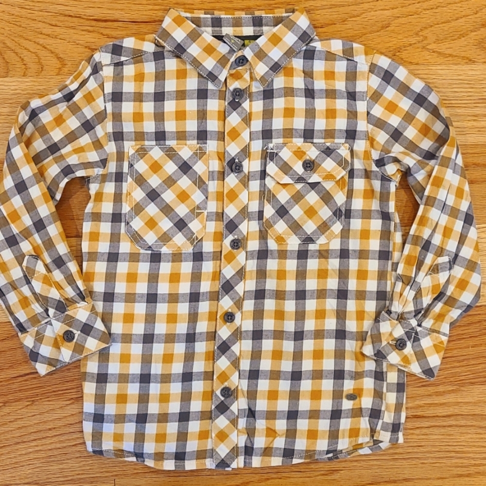 Petit Lem long sleeve button down shirt, size 4